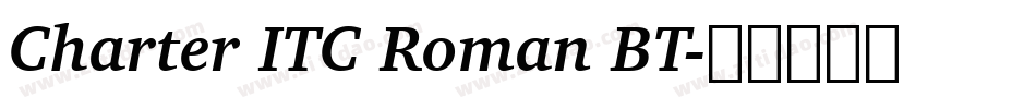 Charter ITC Roman BT字体转换